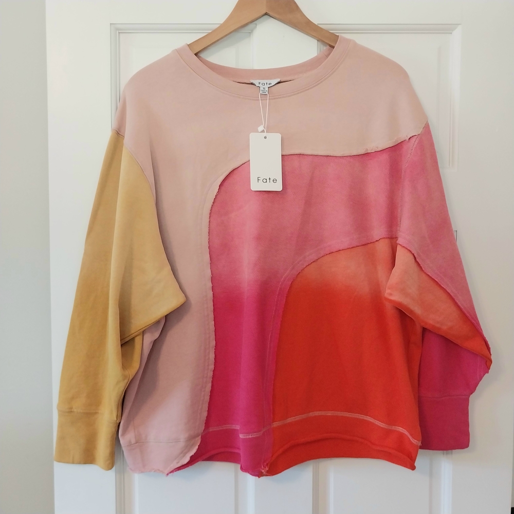 Fate Oversized Colorblock Sweatshirt